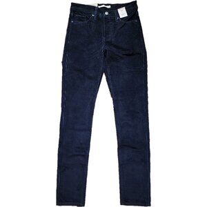 Levis 311 Shaping Skinny 31x30 Corduroy Mid Rise Tummy Slimming Black Pants NWT